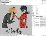 M Lady Embroidery File 4 size