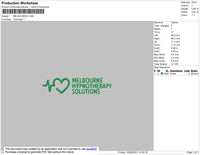 Melbourne Embroidery File 4 size
