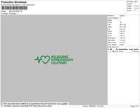 Melbourne Embroidery File 4 size