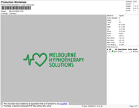 Melbourne Embroidery File 4 size