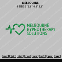Melbourne Embroidery File 4 size