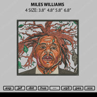 Miles Williams Embroidery File 4 size