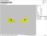 Monster Eyes Embroidery File 3 size