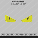 Monster Eyes Embroidery File 3 size