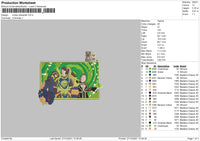 Moba Character Embroidery File 4 size