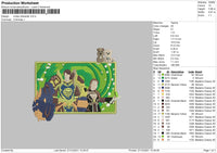 Moba Character Embroidery File 4 size