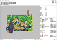Moba Character Embroidery File 4 size