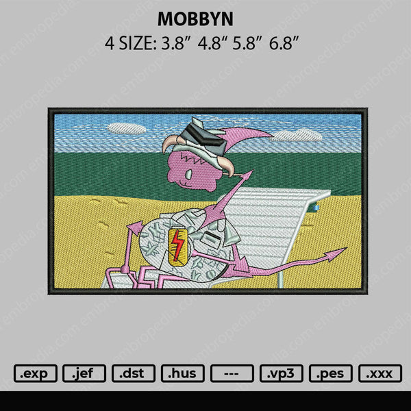 Mobbyn Embroidery File 4 size