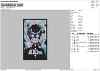MOB Psycho Embroidery File 4 size