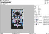 MOB Psycho Embroidery File 4 size