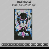 MOB Psycho Embroidery File 4 size
