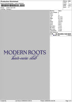 Moderntext Embroidery File 6 sizes