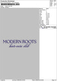Moderntext Embroidery File 6 sizes