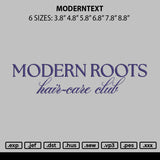 Moderntext Embroidery File 6 sizes