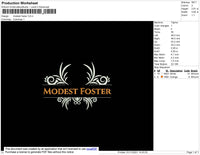 Modest Foster Embroidery File 4 size