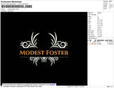 Modest Foster Embroidery File 4 size