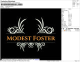 Modest Foster Embroidery File 4 size