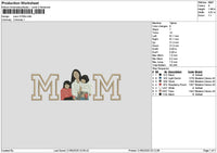 Mom Photo 2105b Embroidery File 6 sizes