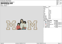 Mom Photo 2105b Embroidery File 6 sizes