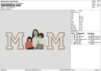 Mom Photo 2105b Embroidery File 6 sizes