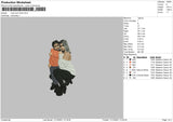 Mom And Child Embroidery File 4 size