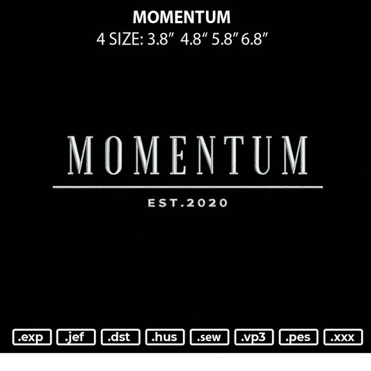 Momentum Embroidery File 4 size