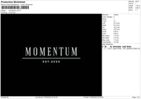 Momentum Embroidery File 4 size