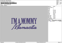 Mommytext 2907 Embroidery File 6 sizes