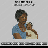 Mom And Child Embroidery File 4 size