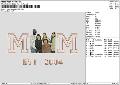 Photoflat 0701 Embroidery File 6 sizes