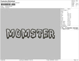 Momster Embroidery File 4 size