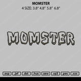 Momster Embroidery File 4 size