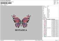 Monarca Embroidery File 6 sizes