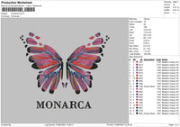 Monarca Embroidery File 6 sizes