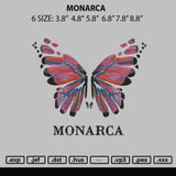 Monarca Embroidery File 6 sizes
