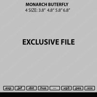 Monarch Butterfly Embroidery File 4 size