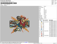 Monkey D Luffy Embroidery File 4 size
