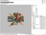 Monkey D Luffy Embroidery File 4 size