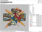 Monkey D Luffy Embroidery File 4 size