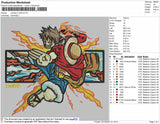 Monkey D Luffy Embroidery File 4 size