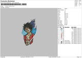 Monkey D Luffy Art Embroidery File 4 sizes