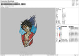 Monkey D Luffy Art Embroidery File 4 sizes