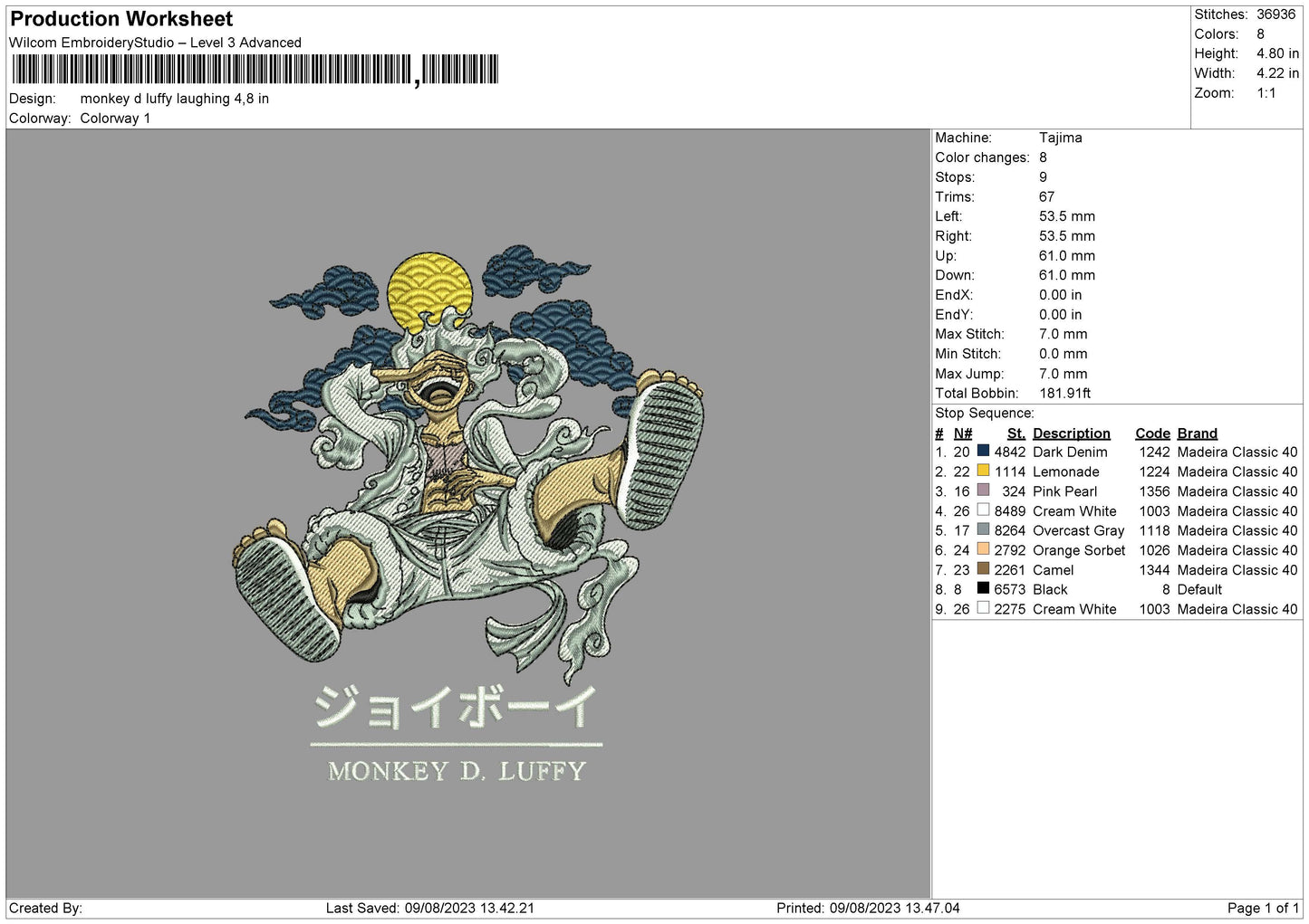 Dluffy Laugh Embroidery File 6 sizes