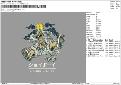 Dluffy Laugh Embroidery File 6 sizes