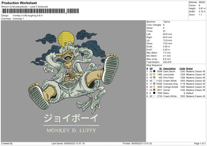 Dluffy Laugh Embroidery File 6 sizes