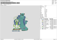 Monsters 2812 Embroidery File 6 sizes