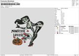 Monster Love Embroidery File 6 sizes