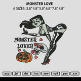 Monster Love Embroidery File 6 sizes