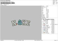 Monster Nike Embroidery File 4 sizes