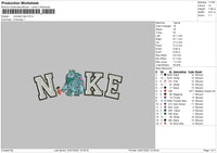 Monster Nike Embroidery File 4 sizes